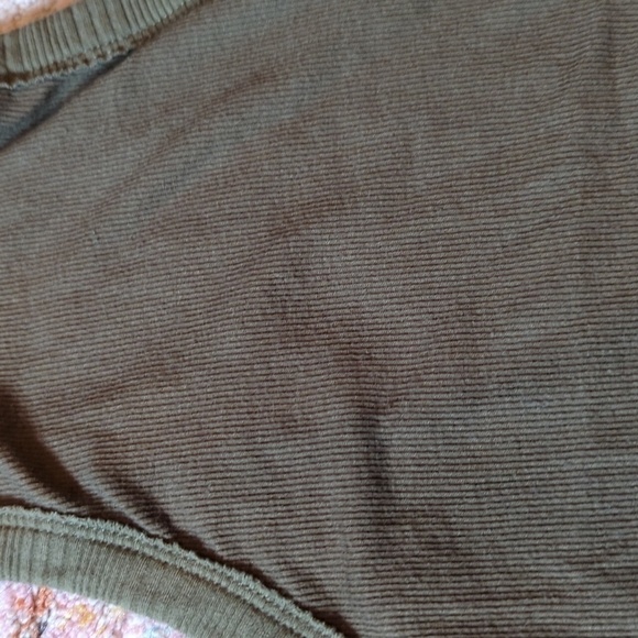 Free People Intimately Wide Eyed Green Ribbed Tank Top Women's Size Small - Picture 3 of 8